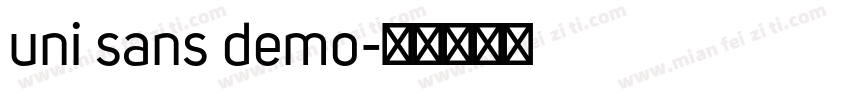 uni sans demo字体转换